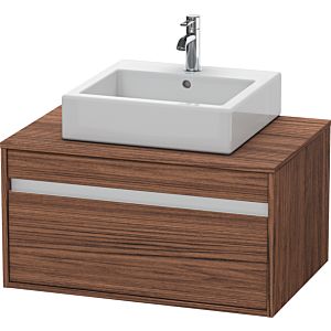 Duravit Ketho Waschtisch-Unterschrank KT669402121 80 x 55 cm, nussbaum dunkel, für Aufsatzbecken mittig, 1 Auszug, wandhängend