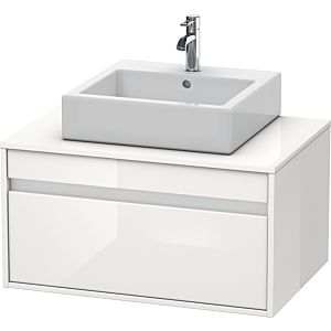 Duravit Ketho Waschtisch-Unterschrank KT669402222 80 x 55 cm, weiß hochglanz, für Aufsatzbecken mittig, 1 Auszug, wandhängend