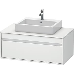 Duravit Ketho vanity unit KT669501818 100 x 55 cm, matt white, for Wash Bowls middle, 2000 pull-out, wall-hung