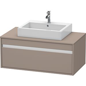 Duravit Ketho Waschtisch-Unterschrank KT669504343 100 x 55 cm, basalt matt, für Aufsatzbecken mittig, 1 Auszug, wandhängend