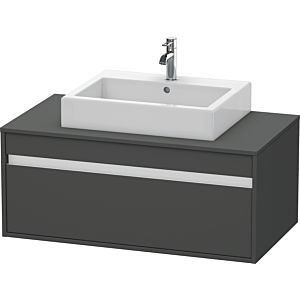 Duravit Ketho Waschtisch-Unterschrank KT669504949 100 x 55 cm, graphit matt, für Aufsatzbecken mittig, 1 Auszug, wandhängend