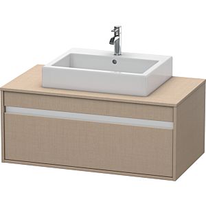 Duravit Ketho vanity unit KT669507575 100 x 55 cm, linen, for Wash Bowls middle, 2000 pull-out, wall-hung