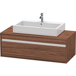 Duravit Ketho Waschtisch-Unterschrank KT669602121 120 x 55 cm, nussbaum dunkel, für Aufsatzbecken mittig, 1 Auszug, wandhängend