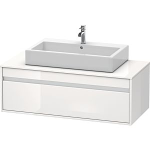 Duravit Ketho Waschtisch-Unterschrank KT669602222 120 x 55 cm, weiß hochglanz, für Aufsatzbecken mittig, 1 Auszug, wandhängend