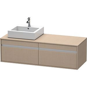 Duravit Ketho meuble sous-vasque KT6697L7575 140x55x42,6cm, pour Vasques  à poser , découpe à gauche, lin