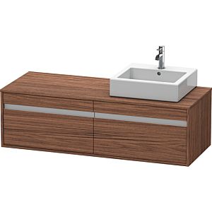 Duravit Ketho meuble sous-vasque KT6697R2121 140x55x42,6cm, pour Vasques  à poser , découpe à droite, noyer foncé