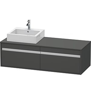 Duravit meuble sous-vasque Ketho Vasques  à poser , découpe à droite, graphite mat