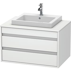 Duravit Ketho vanity unit KT675401818 80 x 55 cm, matt white, for central built-in washbasin, 2 drawers