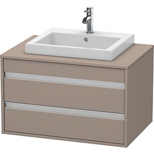 Duravit Ketho Waschtisch-Unterschrank KT675404343 80 x 55 cm, basalt matt, für Einbauwaschtisch mittig, 2 Schubkästen