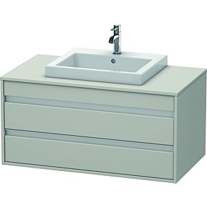 Duravit Ketho Waschtisch-Unterschrank KT675500707 100 x 55 cm, betongrau matt, für Einbauwaschtisch mittig, 2 Schubkästen