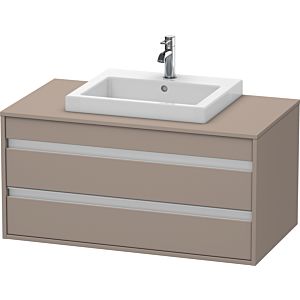 Duravit Ketho Waschtisch-Unterschrank KT675504343 100 x 55 cm, basalt matt, für Einbauwaschtisch mittig, 2 Schubkästen