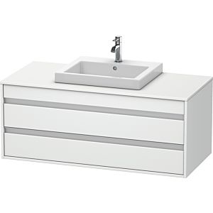 Duravit Ketho Waschtisch-Unterschrank KT675601818 120 x 55 cm, weiß matt, für Einbauwaschtisch mittig, 2 Schubkästen