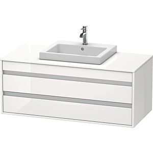 Ketho Duravit vasque KT675602222 120 x 55 cm, blanc brillant, pour lavabo encastré au milieu, 2 tiroirs
