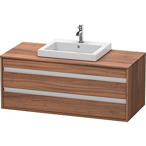 Duravit Ketho Waschtisch-Unterschrank KT675607979 120 x 55 cm, nussbaum natur, für Einbauwaschtisch mittig, 2 Schubkästen