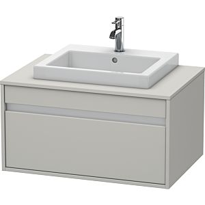 Duravit Ketho Waschtisch-Unterschrank KT679400707 80 x 55 cm, betongrau matt, für Einbauwaschtisch mittig, 1 Auszug, wandhängend