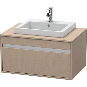 Duravit Ketho Waschtisch-Unterschrank KT679407575 80 x 55 cm, leinen, für Einbauwaschtisch mittig, 1 Auszug, wandhängend