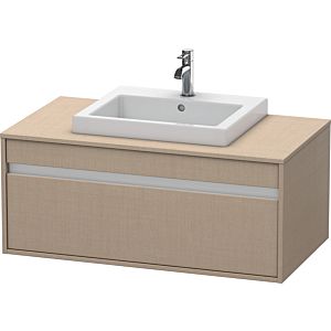 Duravit Ketho Waschtisch-Unterschrank KT679507575 100 x 55 cm, leinen, für Einbauwaschtisch mittig, 1 Auszug, wandhängend