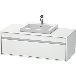 Duravit Ketho vanity unit KT679601818 120 x 55 cm, matt white, for central built-in 2000 , match2 pull-out, wall-hung