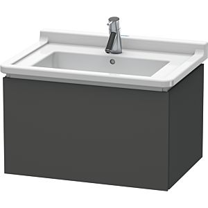 Duravit L-Cube vanity unit LC616404949 67 x 46.9 cm, graphite matt, 2000 pull-out, wall-hung