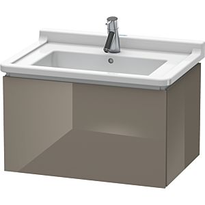 Duravit L-Cube Waschtisch-Unterschrank LC616408989 67 x 46,9 cm, flannel grey hochglanz, 1 Auszug, wandhängend