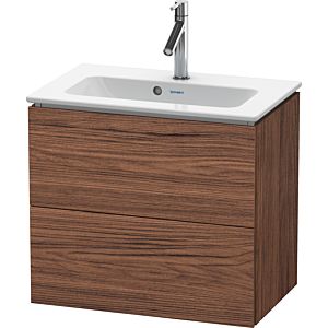Duravit L-Cube Waschtisch-Unterschrank LC625602121 62 x 39,1 cm, nussbaum dunkel, 2 Schubkästen, wandhängend
