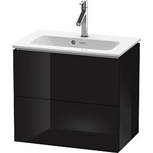 Duravit L-Cube vanity unit LC625604040 62 x 39, 2000 cm, black high gloss, 2 drawers, wall-hung