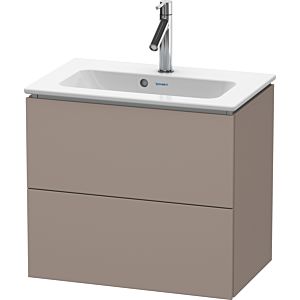 Duravit L-Cube Waschtisch-Unterschrank LC625604343 62 x 39,1 cm, basalt matt, 2 Schubkästen, wandhängend