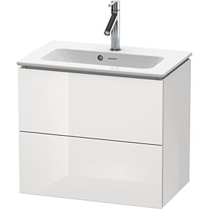 Duravit L-Cube Waschtisch-Unterschrank LC625608585 62 x 39,1 cm, weiß hochglanz, 2 Schubkästen, wandhängend