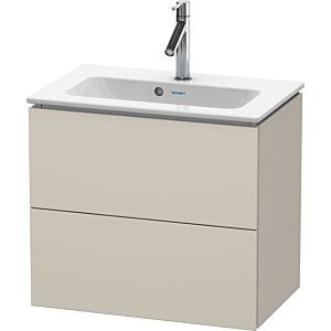 Duravit L-Cube Waschtisch-Unterschrank LC625609191 62 x 39,1 cm, taupe matt, 2 Schubkästen, wandhängend