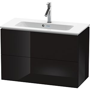 Duravit L-Cube vanity unit LC625704040 82 x 39, 2000 cm, black high gloss, 2 drawers, wall-hung