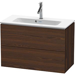 L-Cube Duravit vasque LC625706969 82 x 39, 2000 cm, noyer brossé, 2 tiroirs, suspendu