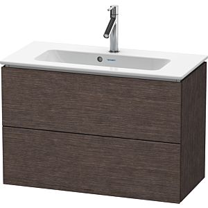 Duravit L-Cube Waschtisch-Unterschrank LC625707272 82 x 39,1 cm, eiche dunkel gebürstet, 2 Schubkästen, wandhängend