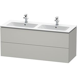 Duravit L-Cube vanity unit LC625800707 129x48.1x55cm, 2 drawers, wall-mounted, concrete gray matt