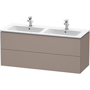 Duravit L-Cube vanity unit LC625804343 basalt matt, 129x55x48.1cm, 2 drawers