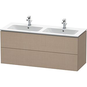 Duravit L-Cube Waschtisch-Unterschrank LC625807575 129x48,1x55cm, 2 Schubkästen, wandhängend, leinen