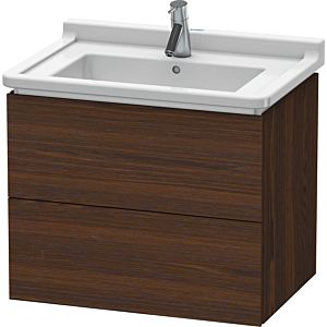 L-Cube Duravit vasque LC626406969 67 x 46,9 cm, noyer brossé, 2 tiroirs, suspendu