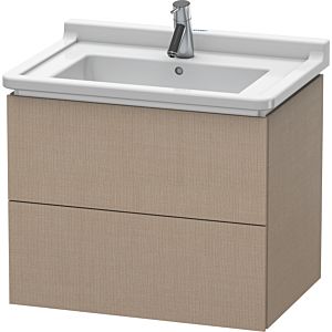Duravit L-Cube vanity unit LC626407575 67 x 46.9 cm, linen, 2 drawers, wall-hung