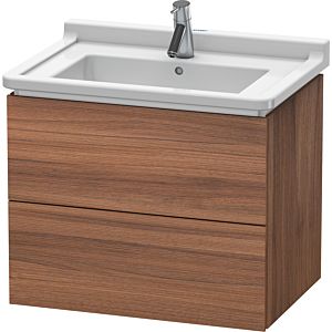 L-Cube Duravit vasque LC626407979 67 x 46,9 cm, noyer naturel, 2 tiroirs, suspendu