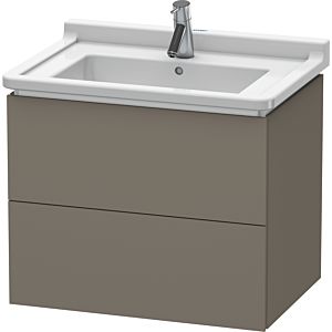 L-Cube Duravit vasque LC626409090 67 x 46,9 cm, flanelle gris soie mat, 2 tiroirs, suspendu