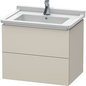 L-Cube Duravit vasque LC626409191 67 x 46,9 cm, taupe mat, 2 tiroirs, suspendu