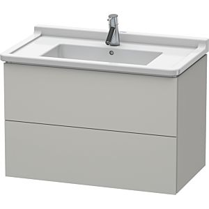 Duravit L-Cube vanity unit LC626500707 82 x 46.9 cm, concrete gray matt, 2 drawers, wall-hung