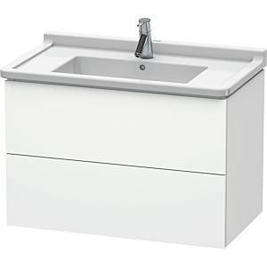 L-Cube Duravit vasque LC626501818 82 x 46,9 cm, blanc mat, 2 tiroirs, suspendu