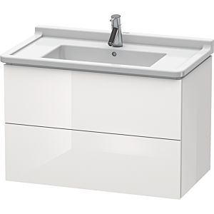 Duravit L-Cube vanity unit LC626502222 82 x 46.9 cm, white high gloss, 2 drawers, wall-hung