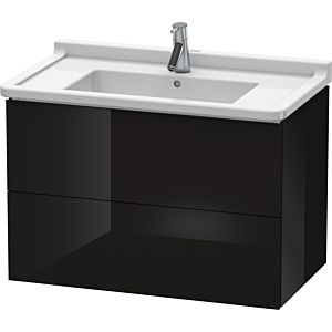Duravit L-Cube vanity unit LC626504040 82 x 46.9 cm, black high gloss, 2 drawers, wall-hung