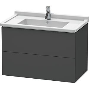 Duravit L-Cube vanity unit LC626504949 82 x 46.9 cm, graphite matt, 2 drawers, wall-hung