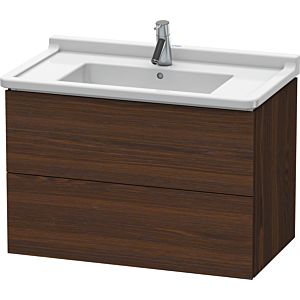 Duravit L-Cube Waschtisch-Unterschrank LC626506969 82 x 46,9 cm, nussbaum gebürstet, 2 Schubkästen, wandhängend