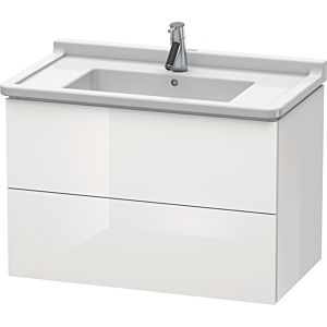 Duravit L-Cube Waschtisch-Unterschrank LC626508585 82 x 46,9 cm, weiß hochglanz, 2 Schubkästen, wandhängend