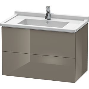 L-Cube Duravit vasque LC626508989 82 x 46,9 cm, gris flanelle brillant, 2 tiroirs, suspendu