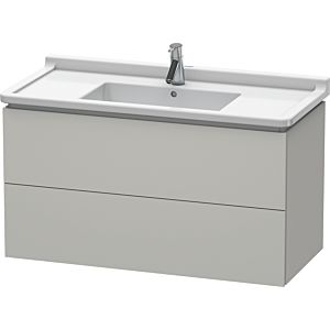 Duravit L-Cube vanity unit LC626600707 102 x 46.9 cm, concrete gray matt, 2 drawers, wall-hung