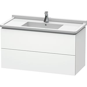 Duravit L-Cube Waschtisch-Unterschrank LC626601818 102 x 46,9 cm, weiß matt, 2 Schubkästen, wandhängend